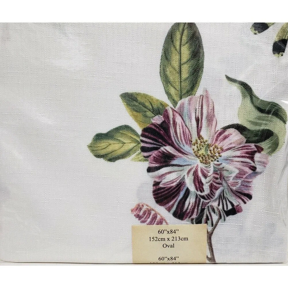 Textured Printed Fabric Tablecloth 60x84